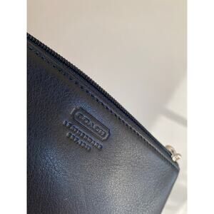 Coach Black Leather Tassel Wristlet Wallet Small